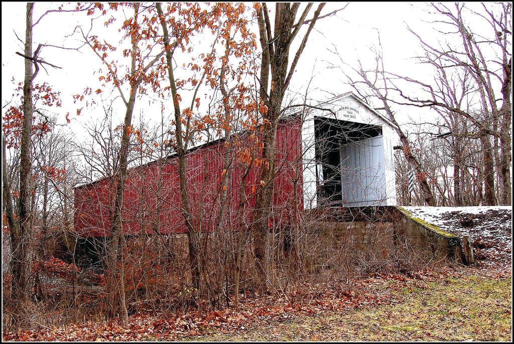 The Rob Roy Covered Bridge, south of Attica, was restored in 2017 after nearly three years of fundraising.